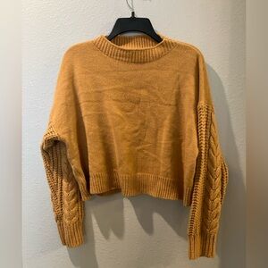 SHEIN Warm Amber Knit Sweater